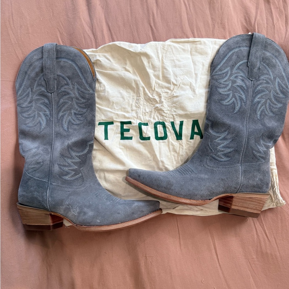 Tecovas Women's Charcoal Suede Western Boots